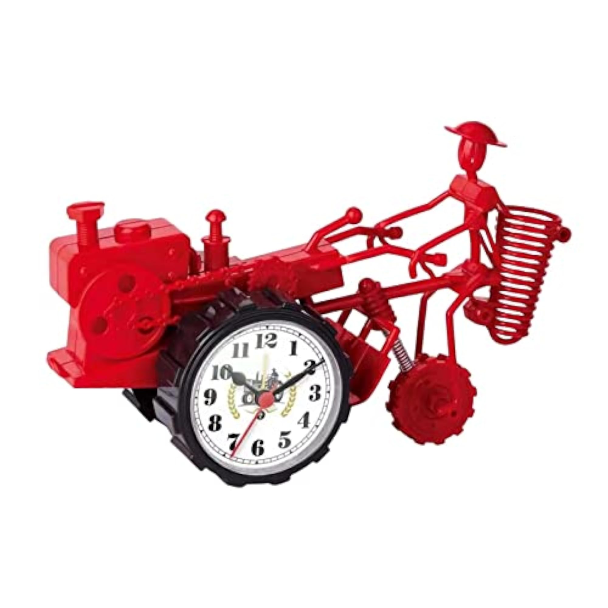 Rustic Desk Clock Tractor Model